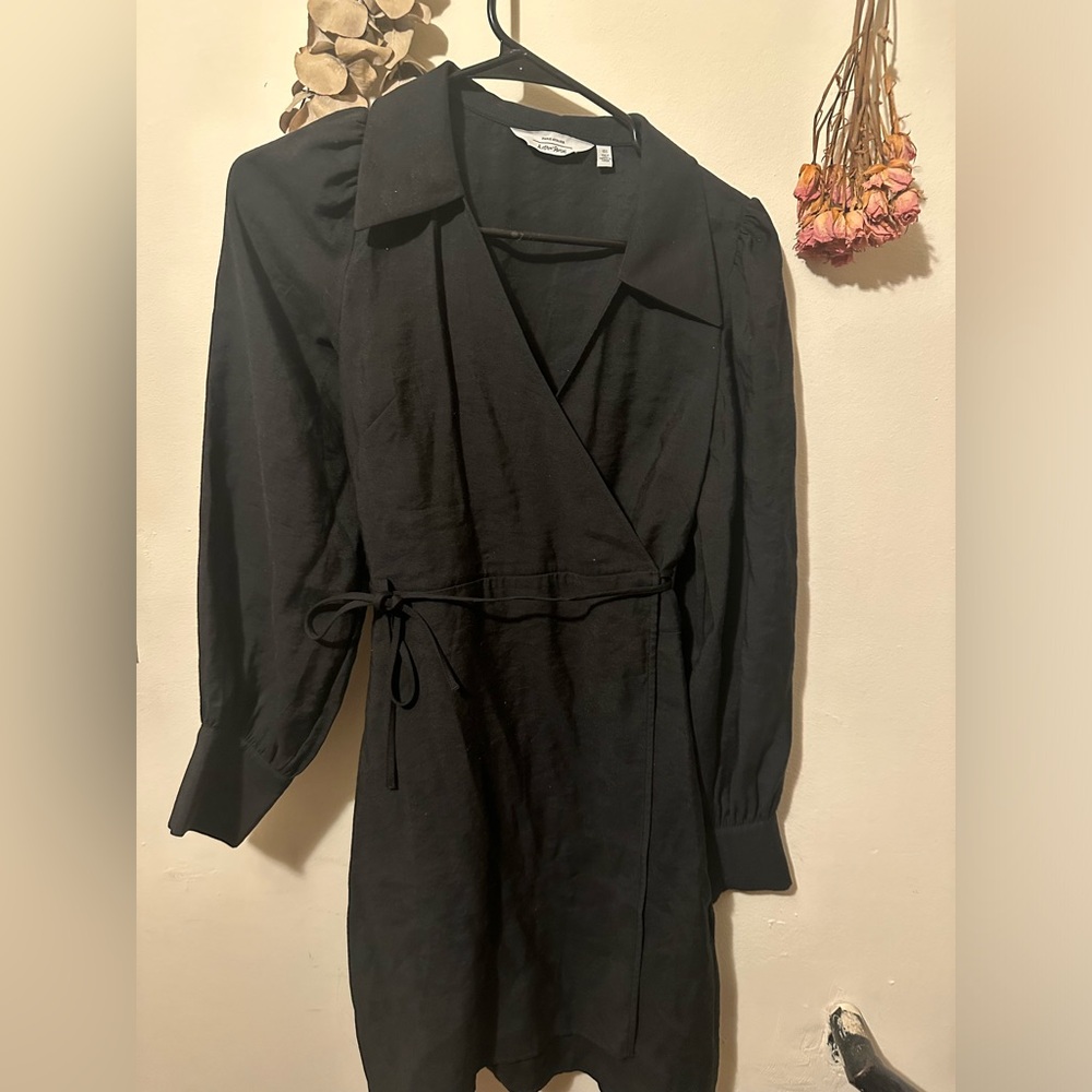 & Other stories black wrap mini dress